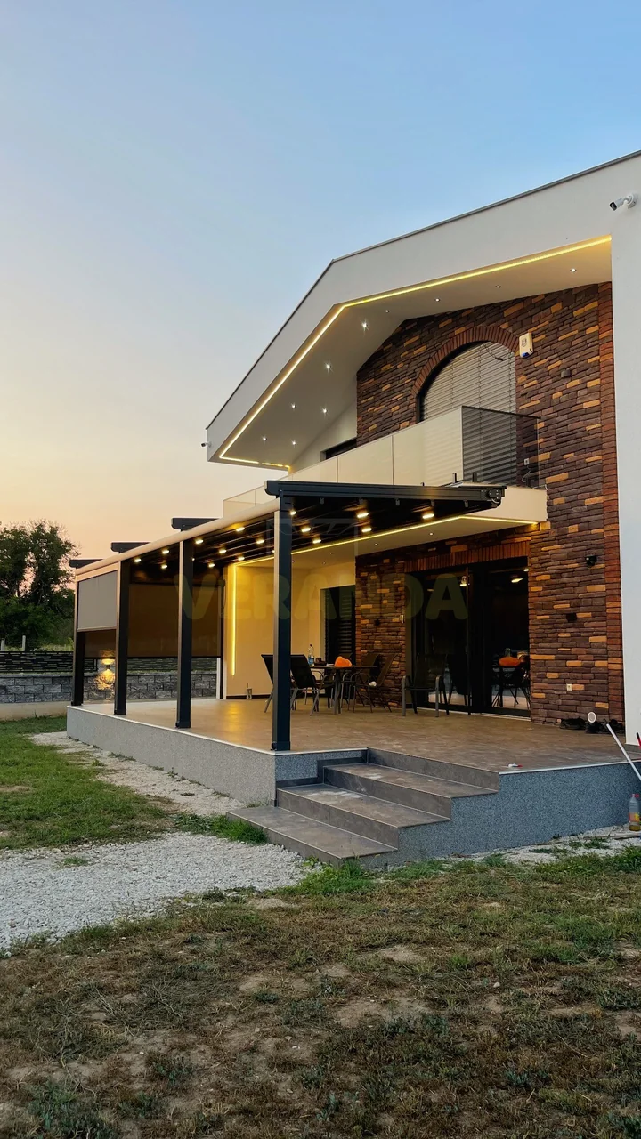 Pergola me ndriçim dhe dy ZIP Perde, fotografia 1