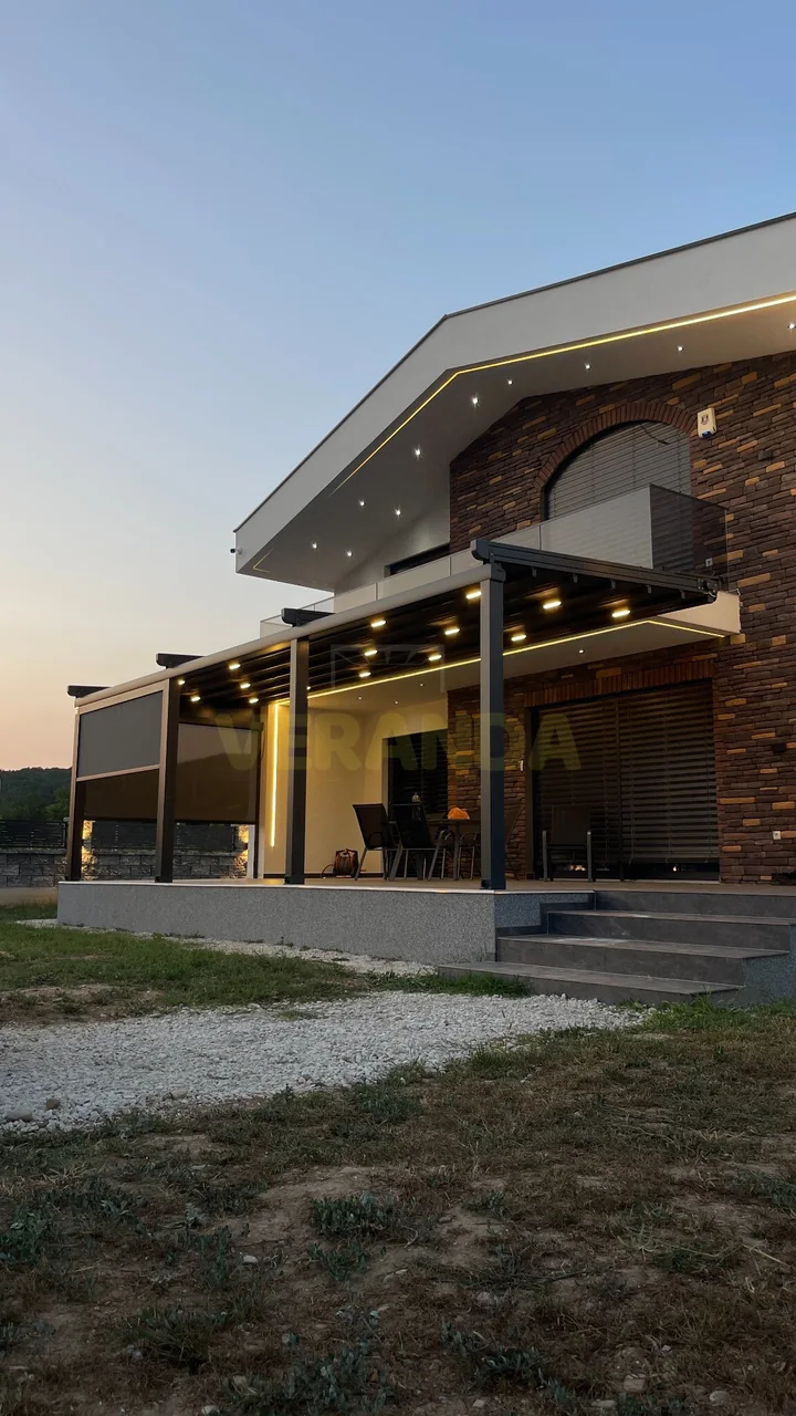 Pergola me ndriçim dhe dy ZIP Perde, fotografia 3