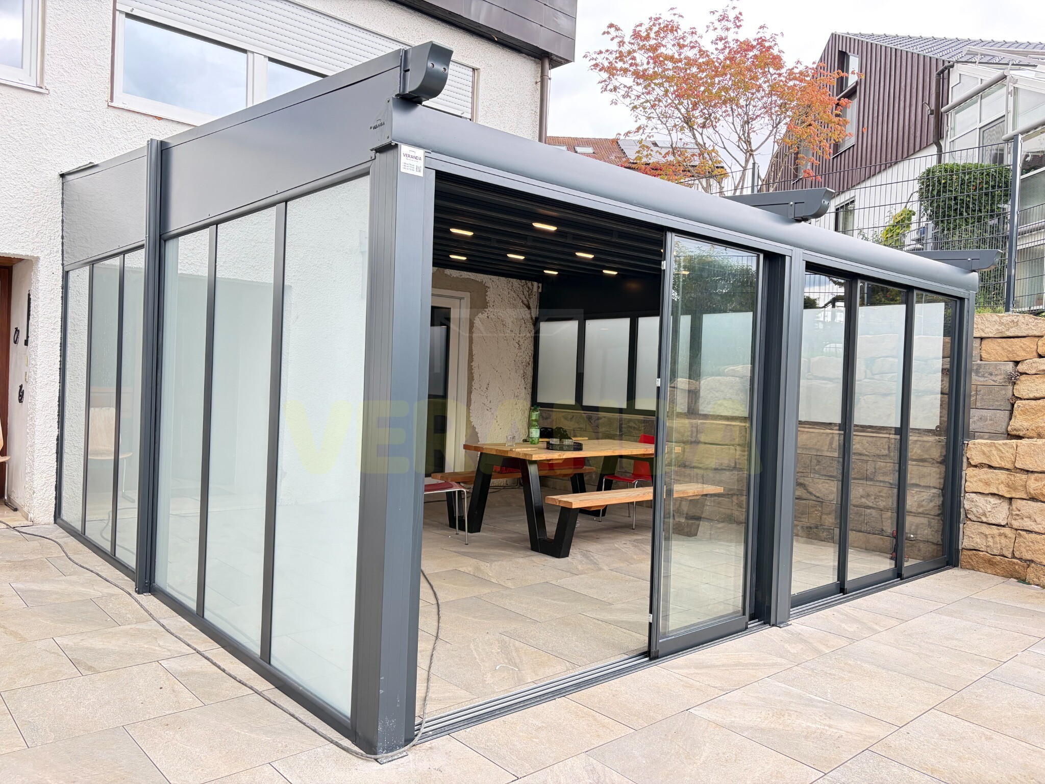 Pergolë me Xhama Slide Premium, projekt i realizuar në Stuttgart