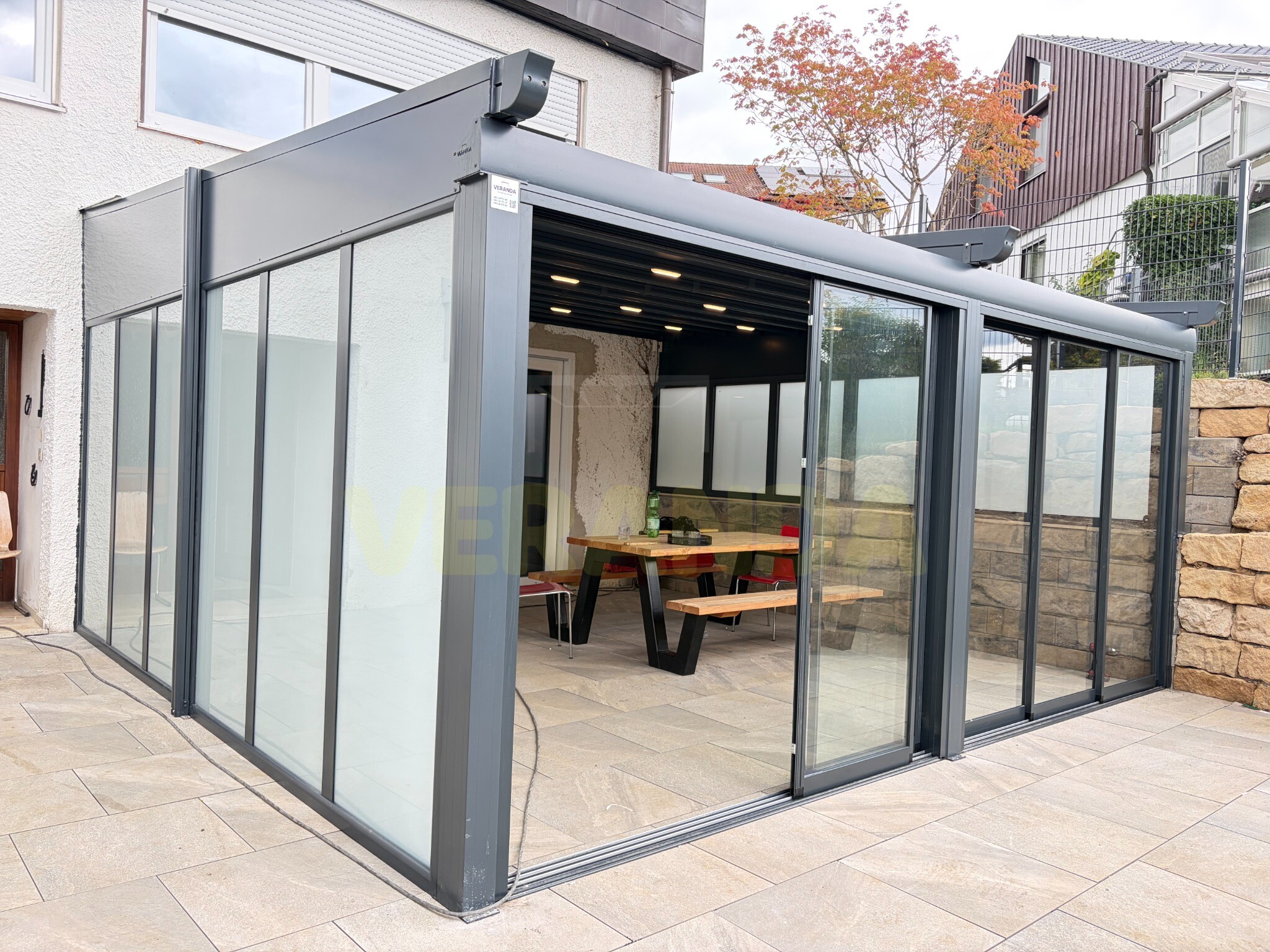 Pergola me ndriçim dhe Xhama Slide Premium — photo 2